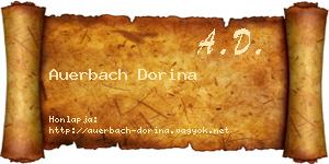 Auerbach Dorina névjegykártya