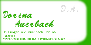 dorina auerbach business card